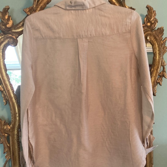 Worthington Beige Shirt with Cream Embroidery, size small - Picture 6 of 7